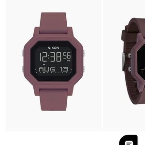 Nixon Digital Watch - Plum Silicone Strap